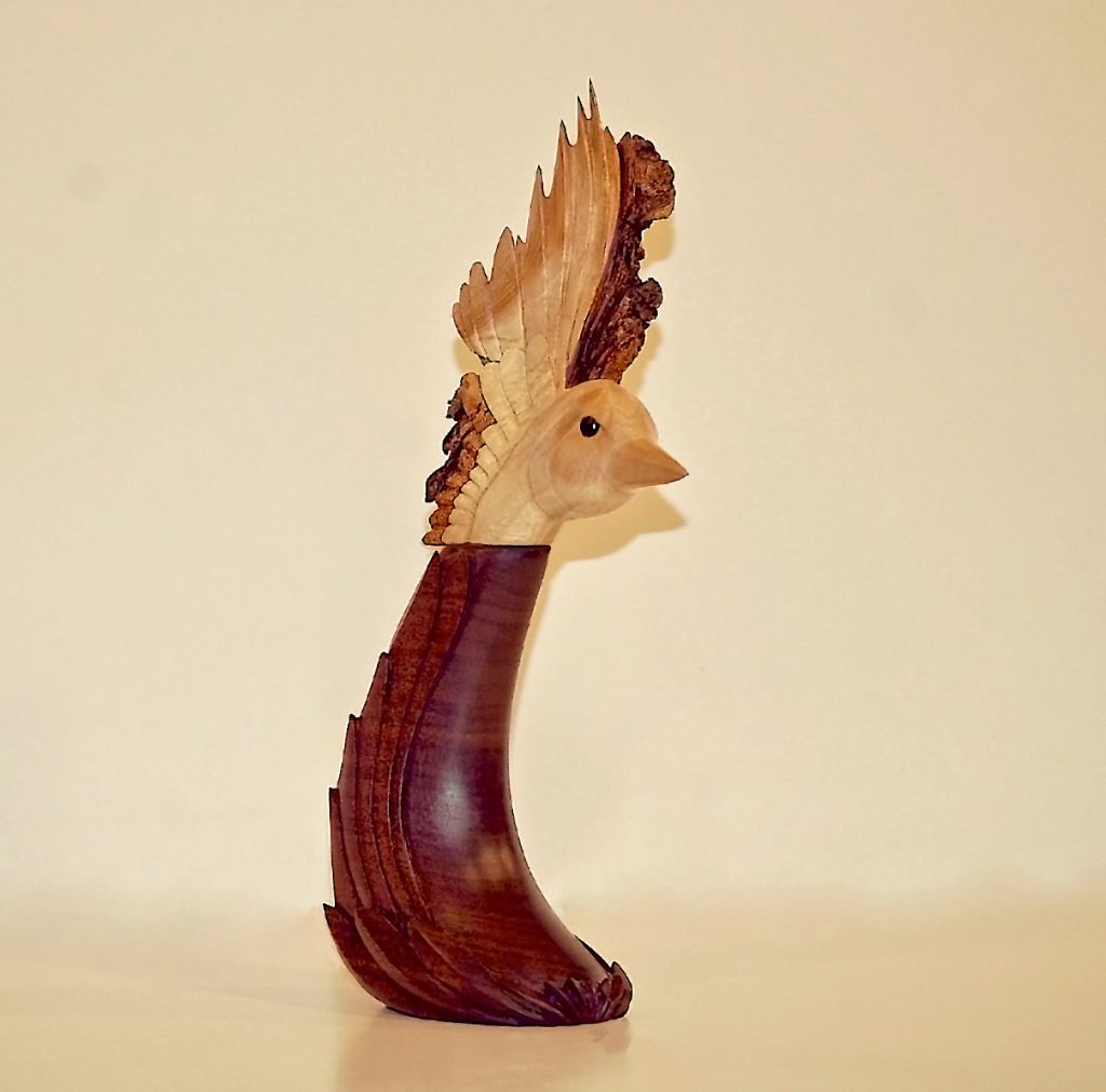 Imaginary Bird woodcarving sculpture by Don Perdue